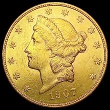 1907 $20 Gold Double Eagle UNCIRCULATED