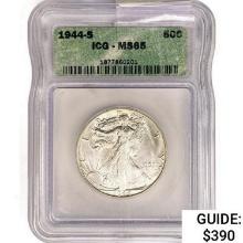 1944-S Walking Liberty Half Dollar ICG MS65