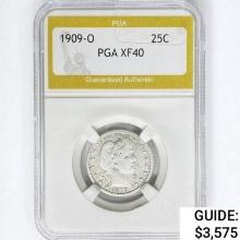 1909-O Barber Quarter PGA XF40