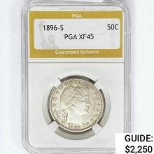 1896-S Barber Half Dollar PGA XF45