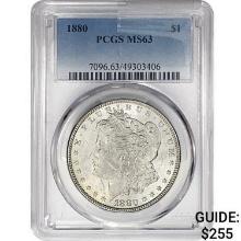 1880 Morgan Silver Dollar PCGS MS63