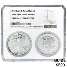 2023 Eagle & 2023 Peace PF 70 â€“ 2 Coin Set