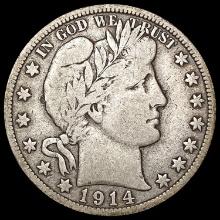 1914-S Barber Half Dollar LIGHTLY CIRCULATED