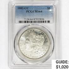 1882-CC Morgan Silver Dollar PCGS MS64