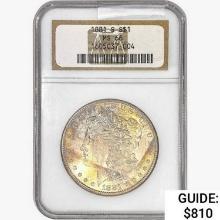 1881-S Morgan Silver Dollar NGC MS66