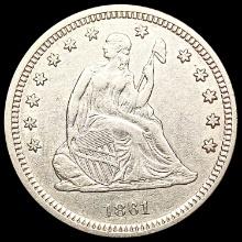 1861 Seated Liberty Quarter CLOSELY UNCIRCULATED