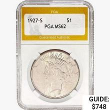 1927-S Silver Peace Dollar PGA MS62