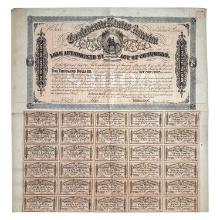 $1000 Confederate Civil War Bond w/ [30] Coupons