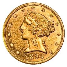 1894-O $5 Gold Half Eagle