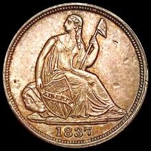 1837 Seated Liberty Half Dime CHOICE AU