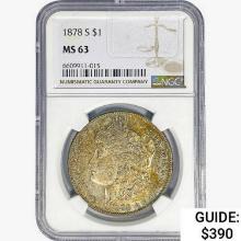 1878-S Morgan Silver Dollar NGC MS63