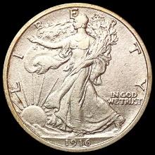 1916 Walking Liberty Half Dollar CLOSELY UNCIRCULA