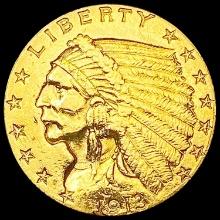 1913 $2.50 Gold Quarter Eagle CLOSELY UNCIRCULATED