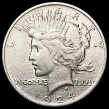 1924 Silver Peace Dollar CLOSELY UNCIRCULATED