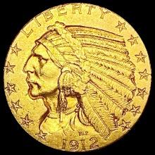 1912 $5 Gold Half Eagle CLOSELY UNCIRCULATED