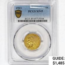 1913 $5 Gold Half Eagle PCGS XF45