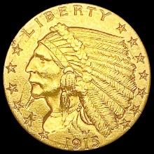 1915 $2.50 Gold Quarter Eagle CLOSELY UNCIRCULATED