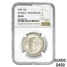 1949 Booker T Half Dollar NGC MS66