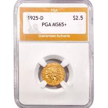 1925-D $2.50 Gold Quarter Eagle PGA MS65+