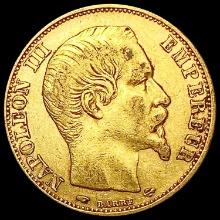 1858-A French Gold 20 Francs 0.1867oz CLOSELY UNCI