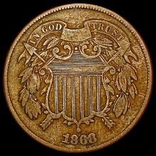 1868 Two Cent Piece NEARLY UNCIRCULATED