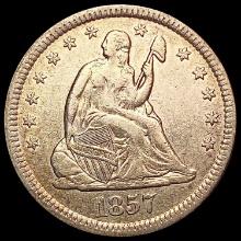 1857 Seated Liberty Quarter NEARLY UNCIRCULATED