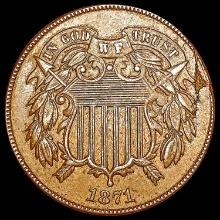 1871 Two Cent Piece CLOSELY UNCIRCULATED