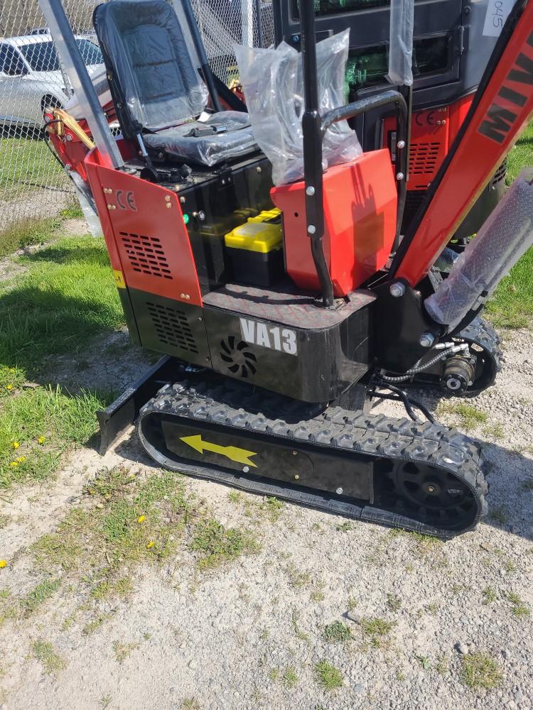 Red Miva VA13 Mini Excavator w/ Thumb