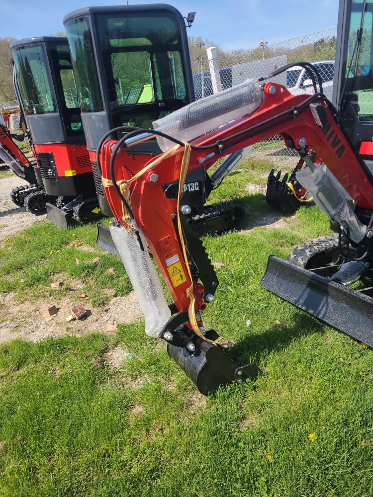 Red Miva VA13C Mini Excavator w/ Thumb