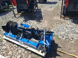 Giyi Skid Loader Auger Attachment w/ 8", 12" & 16" Bits