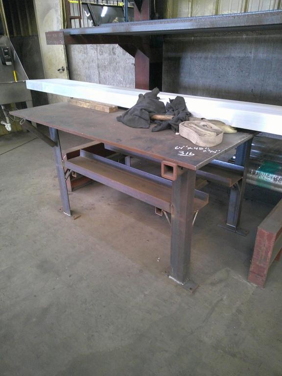 64"x48"x3/4" METAL SHOP TABLE