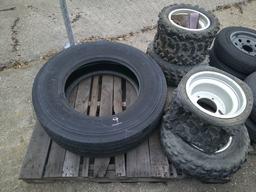 PALLET MISC TIRES- VARIUS SIZES