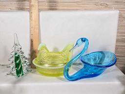 9 Art Glass Animal Figurines