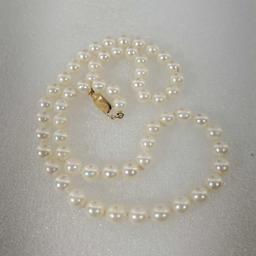 Fine 14K 16" Cultured Pearl Necklace