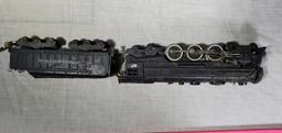 American Flyer 322 Model Railroad S Gauge Engine, Tender, Caboose, 3 Cars and Transformer