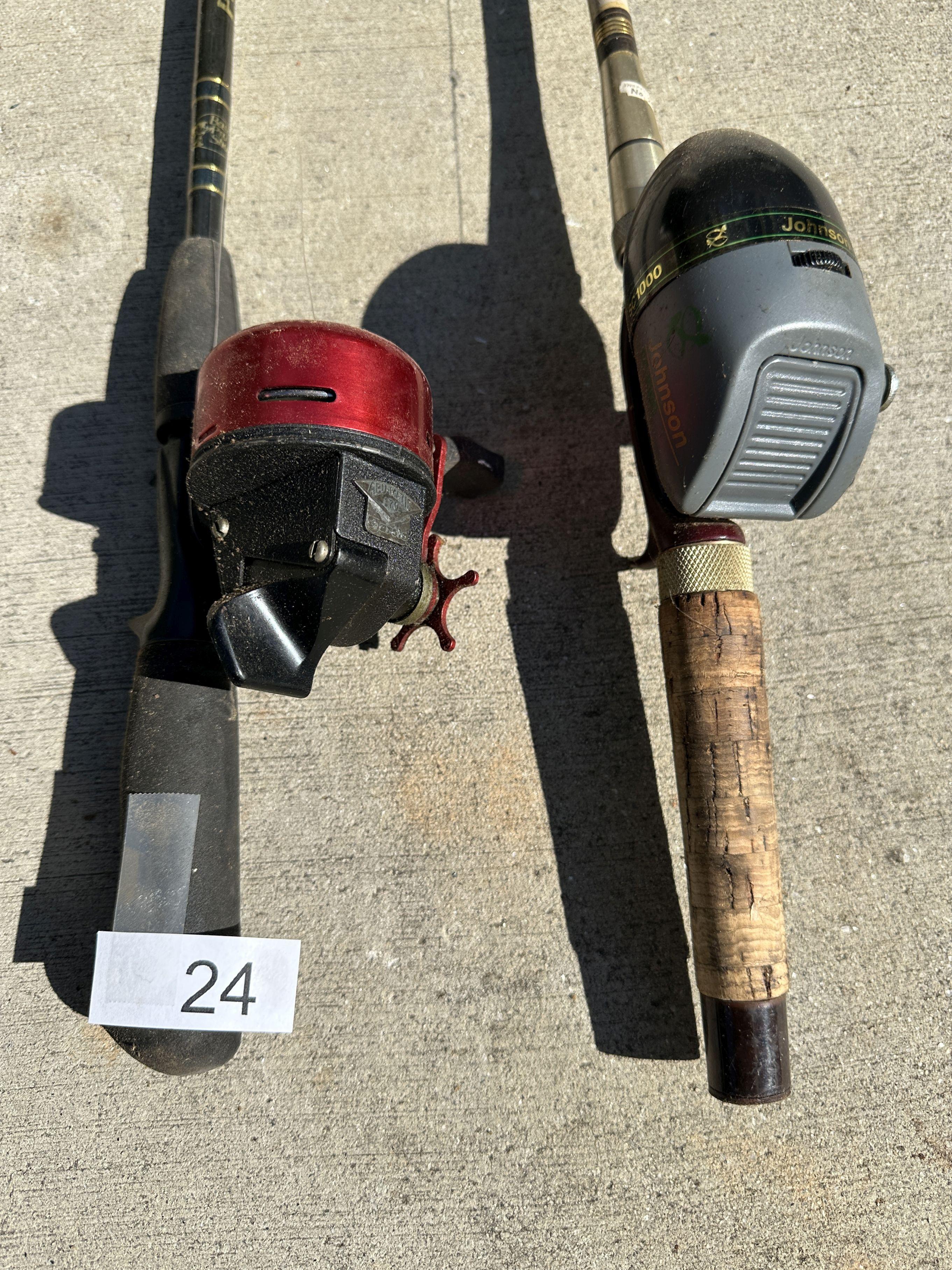 (2) Closed Face Rod n Reels (Garcia Abu-Matic 170, Johnson SC1000)