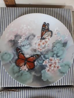 WJ George Fine China Butterfly Plates