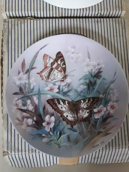 WJ George Fine China Butterfly Plates