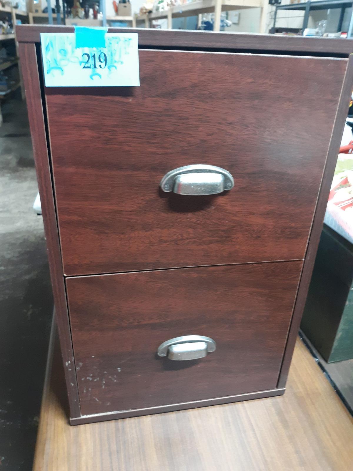 Wooden 2 Drawer Filing Cabinet