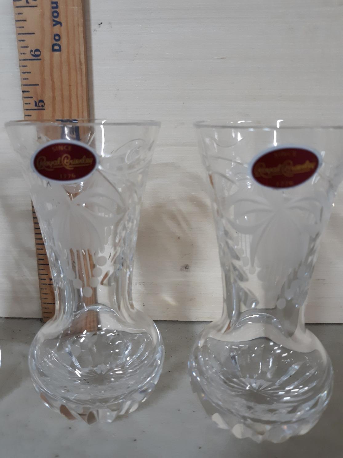 Small Crystal Bud Vases