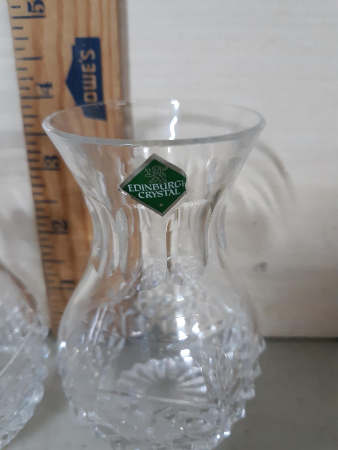 Small Crystal Bud Vases