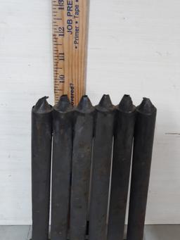 Antique Primitive Tin 6 Tapered Candle Mold