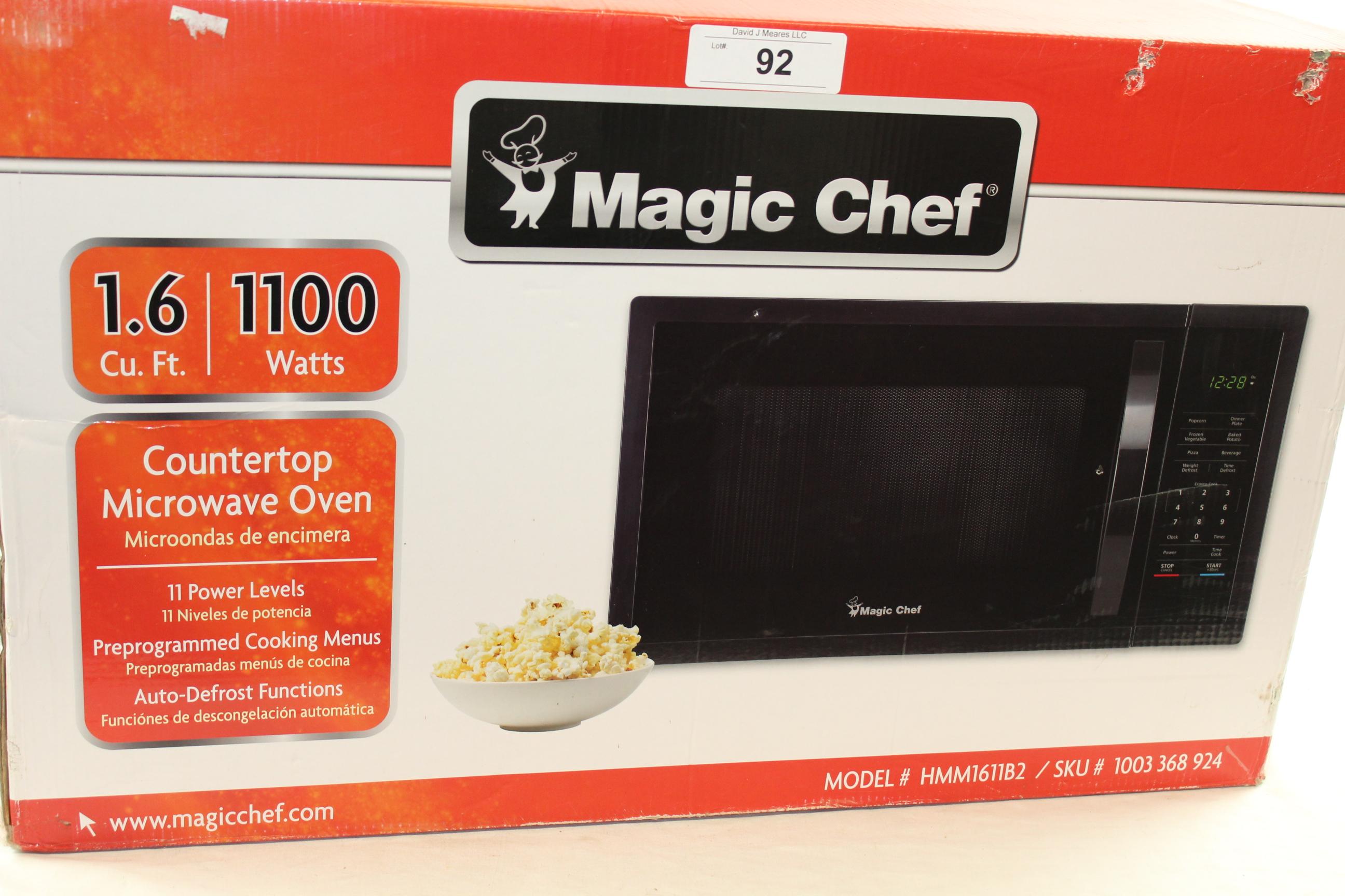 Magic Chef 1.6 Cu. Ft. 1100 Watt Countertop Microwave Oven