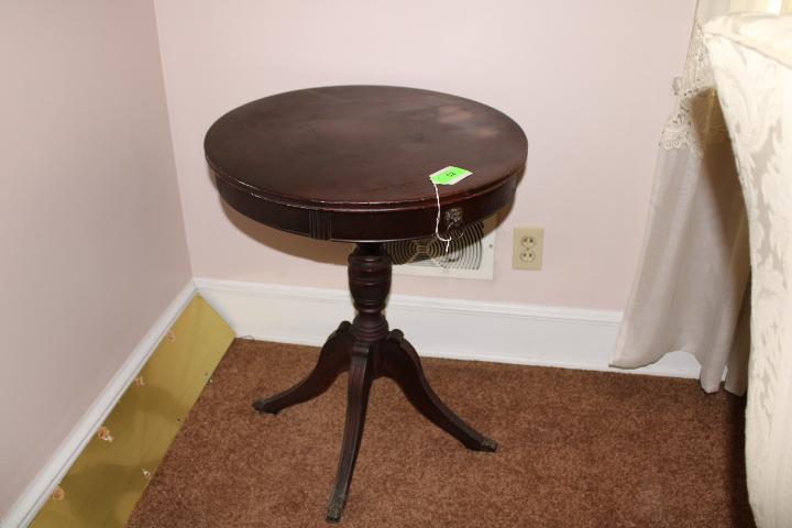 Duncan Phyfe Style Mahogany Drum Table