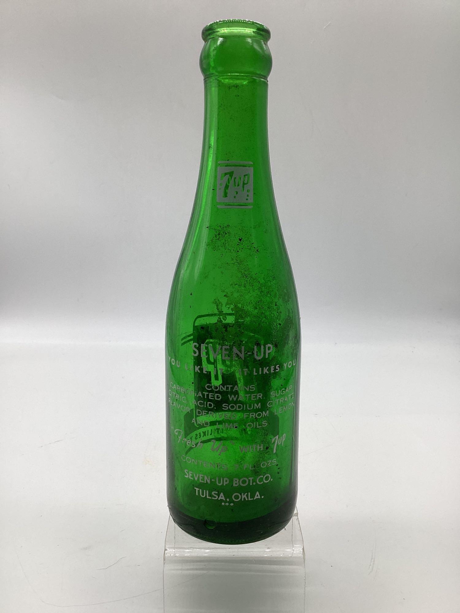 7-Up Green Soda Bottle Tulsa, OK