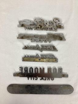 Early Fred Jones, Bob Moore and Scott OKC Car Dealership Emblems