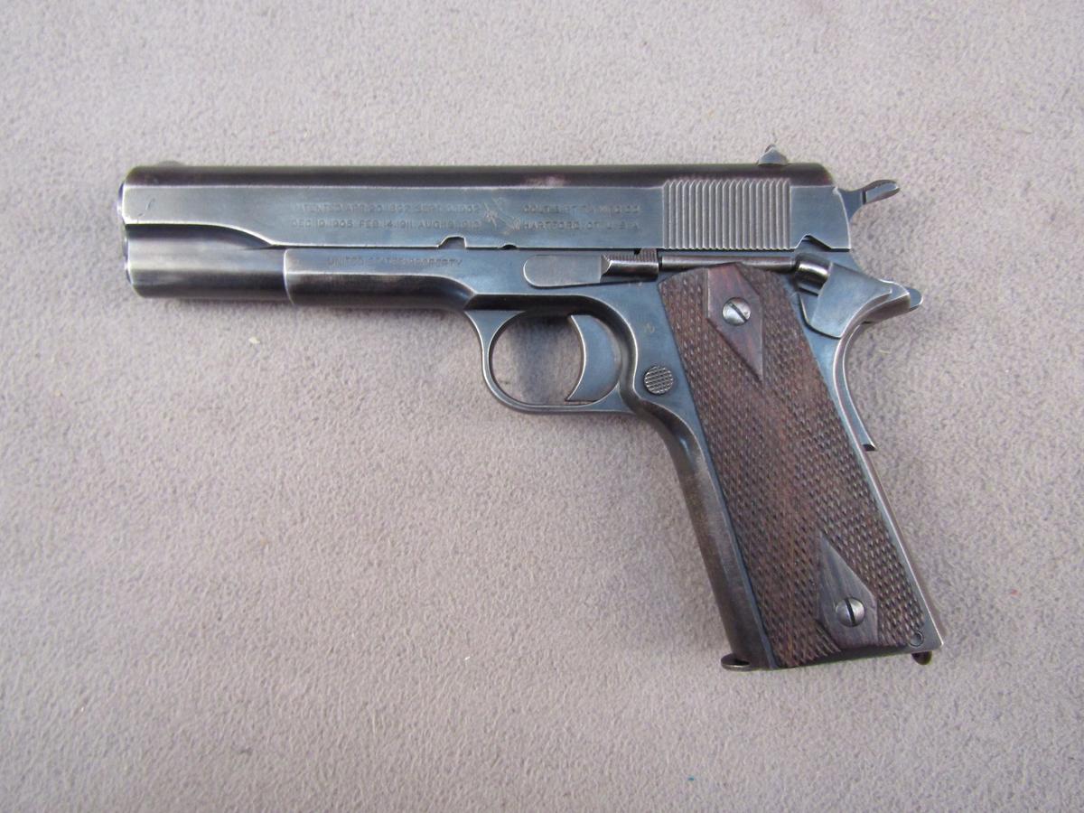 handgun: COLT Model 1911, Semi-Auto Pistol, .45, 7 shot, 5" barrel, S#301938