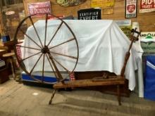 Antique Walking Beam Spinning Wheel- Gorgeous Wood!