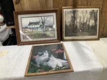 3 Prints- 1 Ranulph Bye Farmhouse Scene