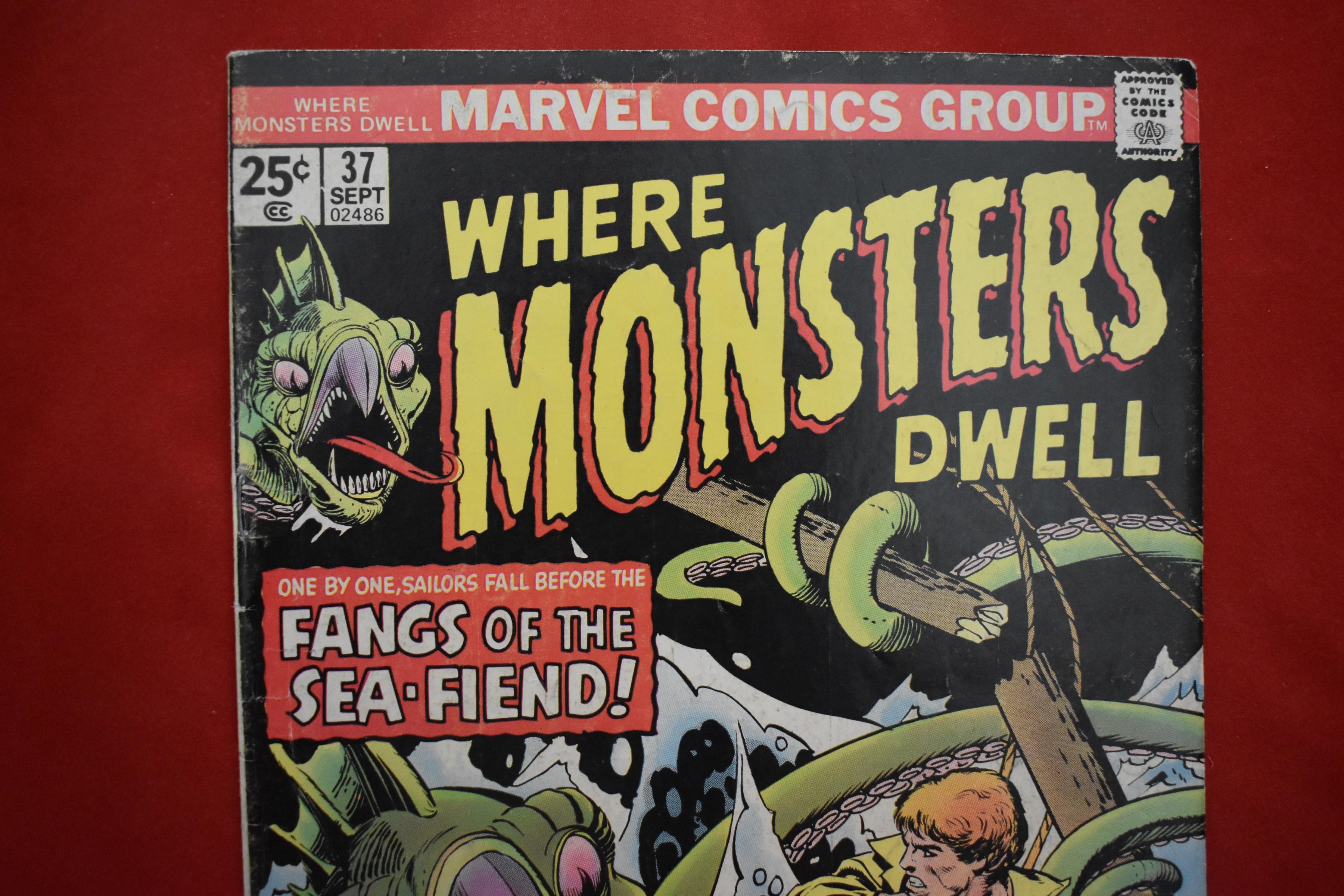 WHERE MOSTERS DWELL #37 | BEHOLD THE MONSTER! | GIL KANE - 1975